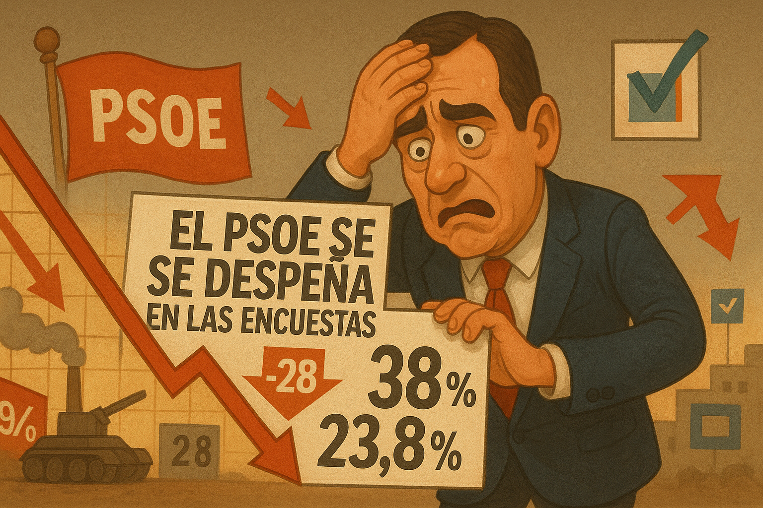 El PSOE se despeña en las encuestas