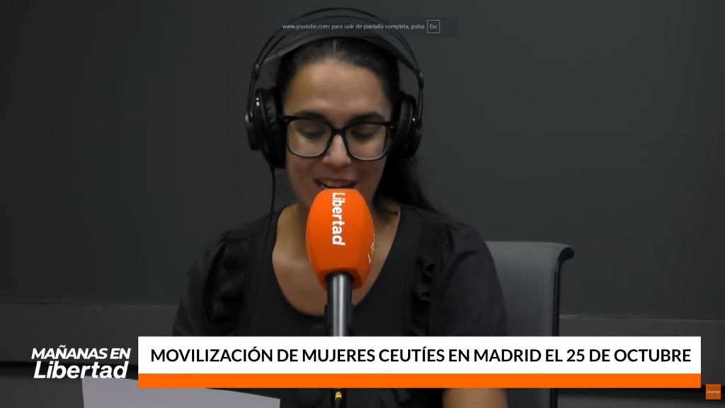 Movilización de mujeres ceutíes en Madrid el 25 de octubre